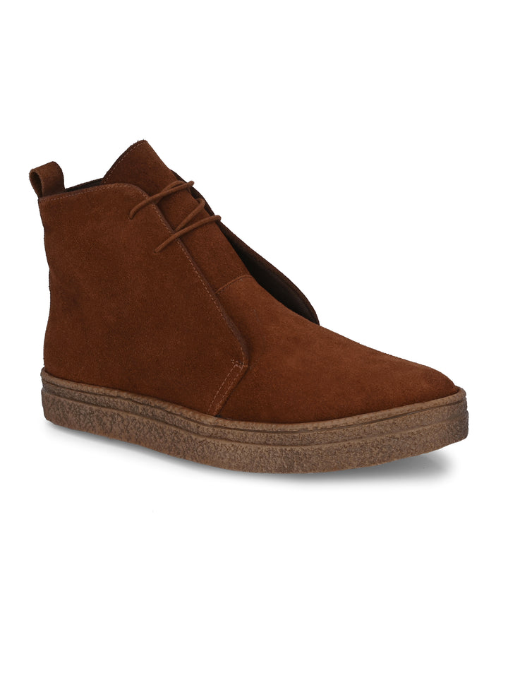 CARLO ROMANO by Wasan Shoes Men's Genuine Suede Leather Lace up Ankle Shoe