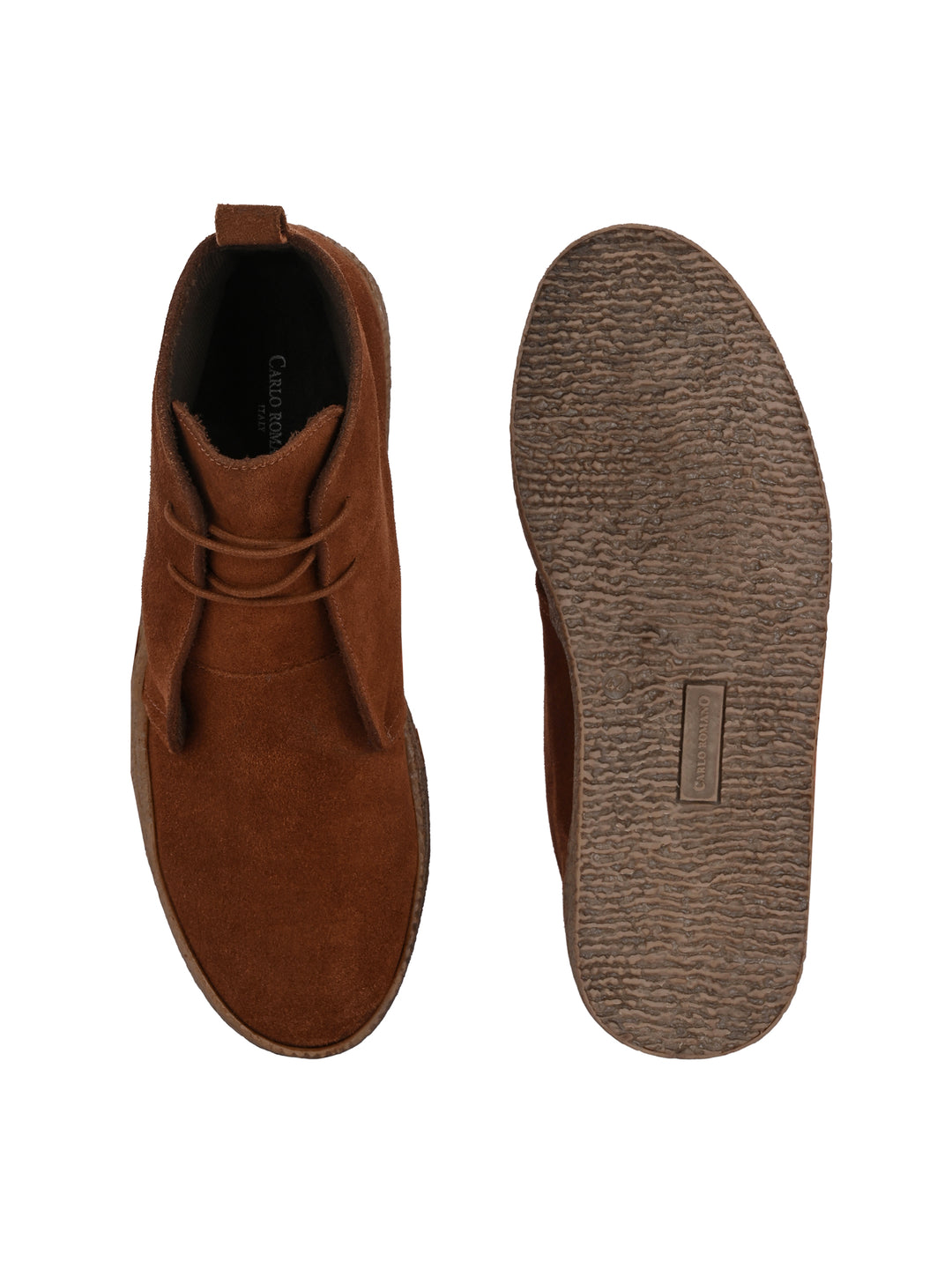 CARLO ROMANO by Wasan Shoes Men's Genuine Suede Leather Lace up Ankle Shoe