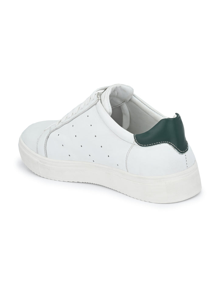 Men's Genuine Leather Lace up Casual Sneaker Shoe