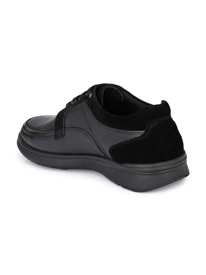 Men's Genuine Leather Lace up Casual Sneaker Shoe