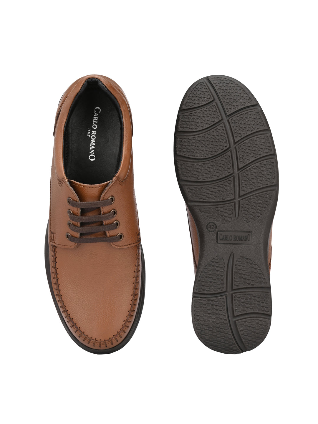 Men's Genuine Leather Lace up Casual Sneaker Shoe