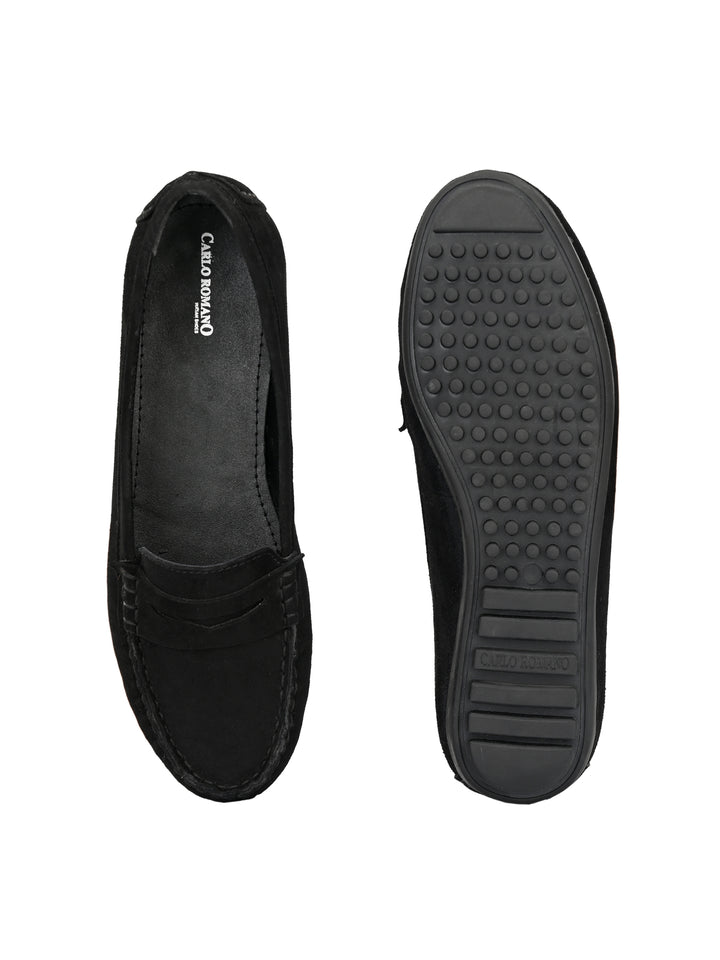 Women's Genuine Leather Slip on Casual Loafer