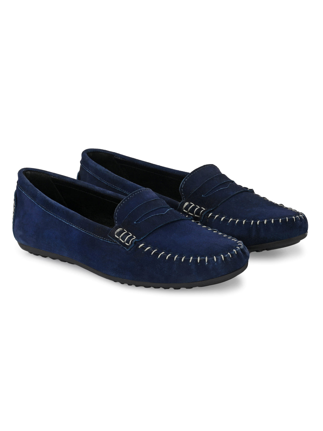 Women's Suede Leather Slip on Casual Loafer