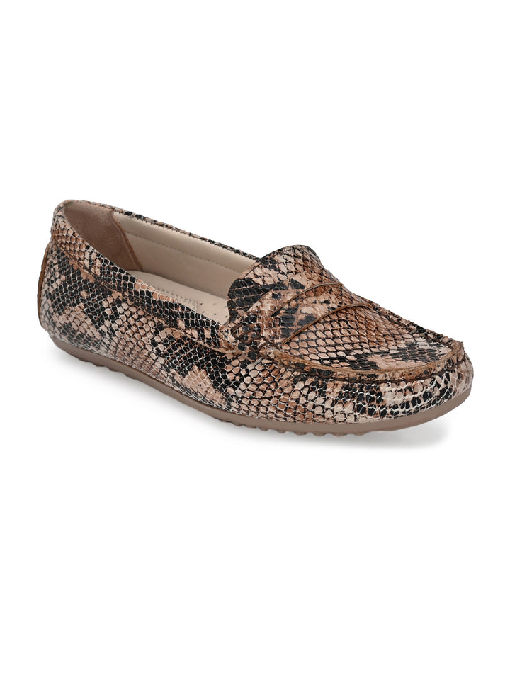 Women's Goat Leather Slip on Casual Loafer