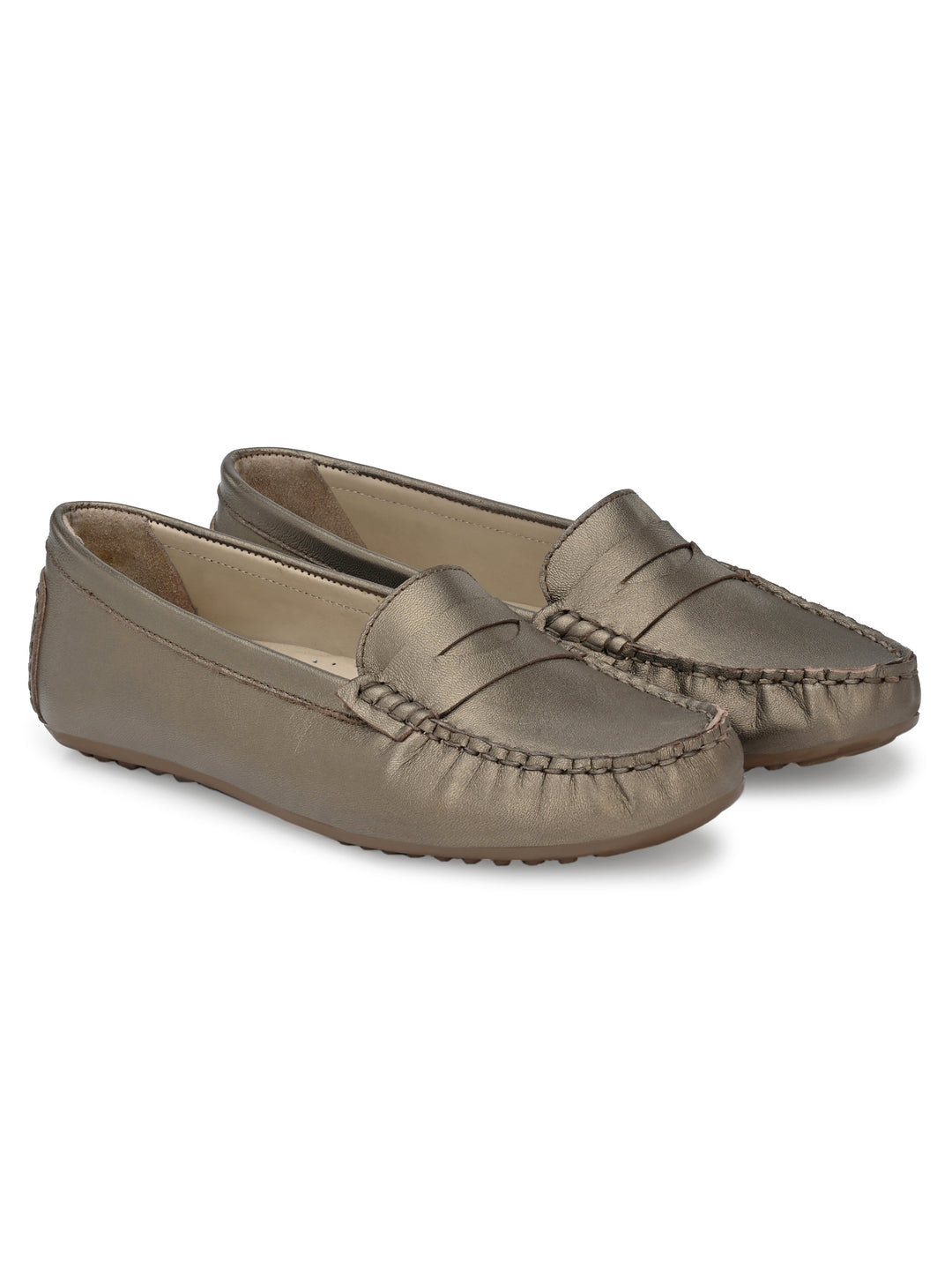 Women's Sheep Leather Slip on Casual Loafer
