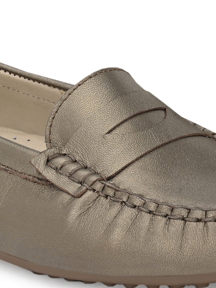 Women's Sheep Leather Slip on Casual Loafer