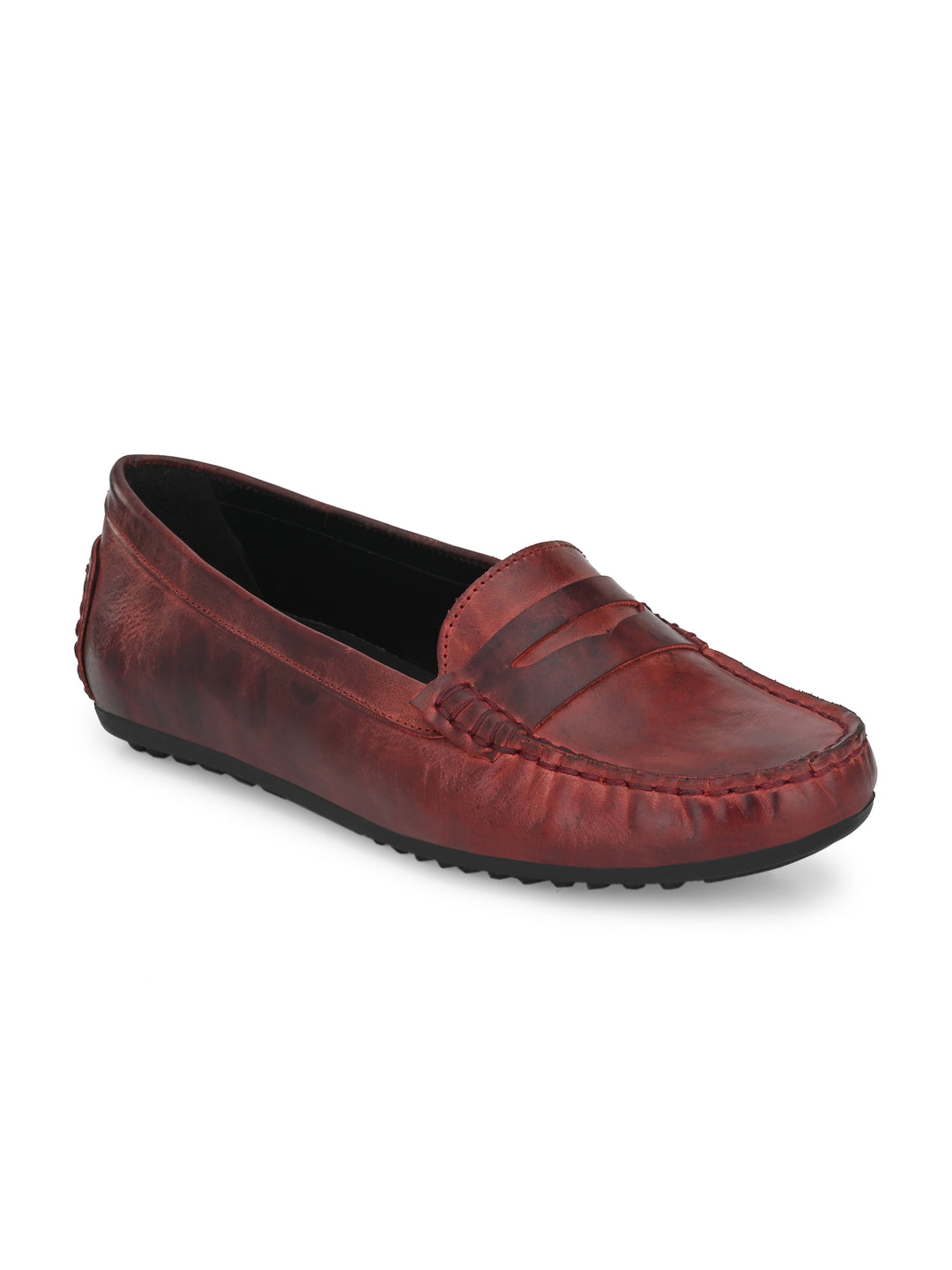 Women's Sheep Leather Slip on Casual Loafer