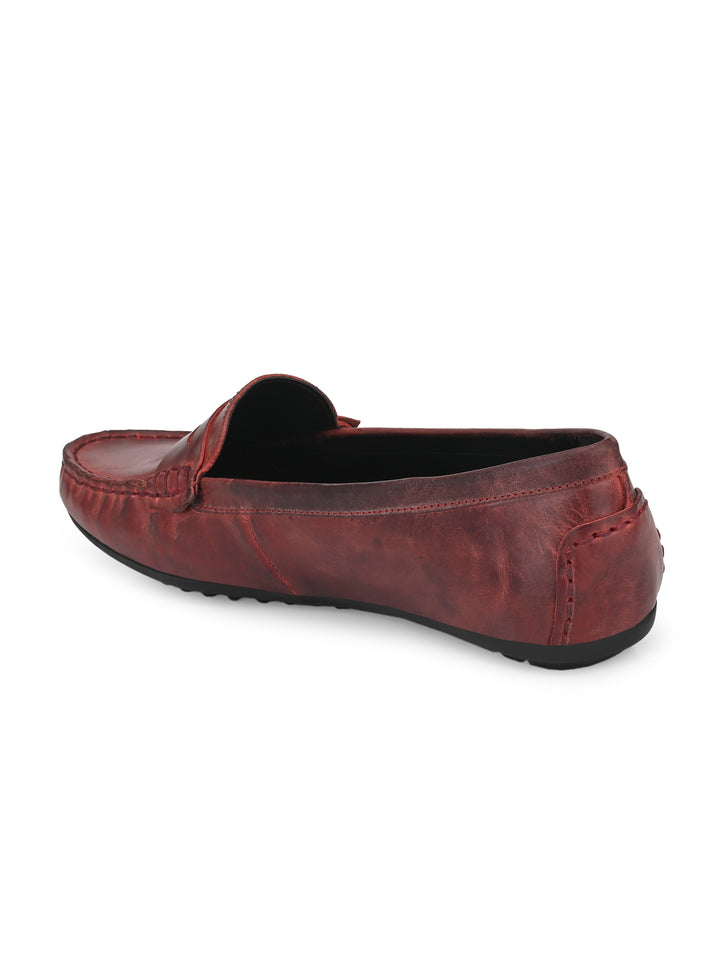 Women's Sheep Leather Slip on Casual Loafer