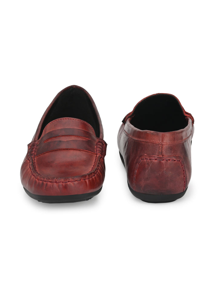 Women's Sheep Leather Slip on Casual Loafer
