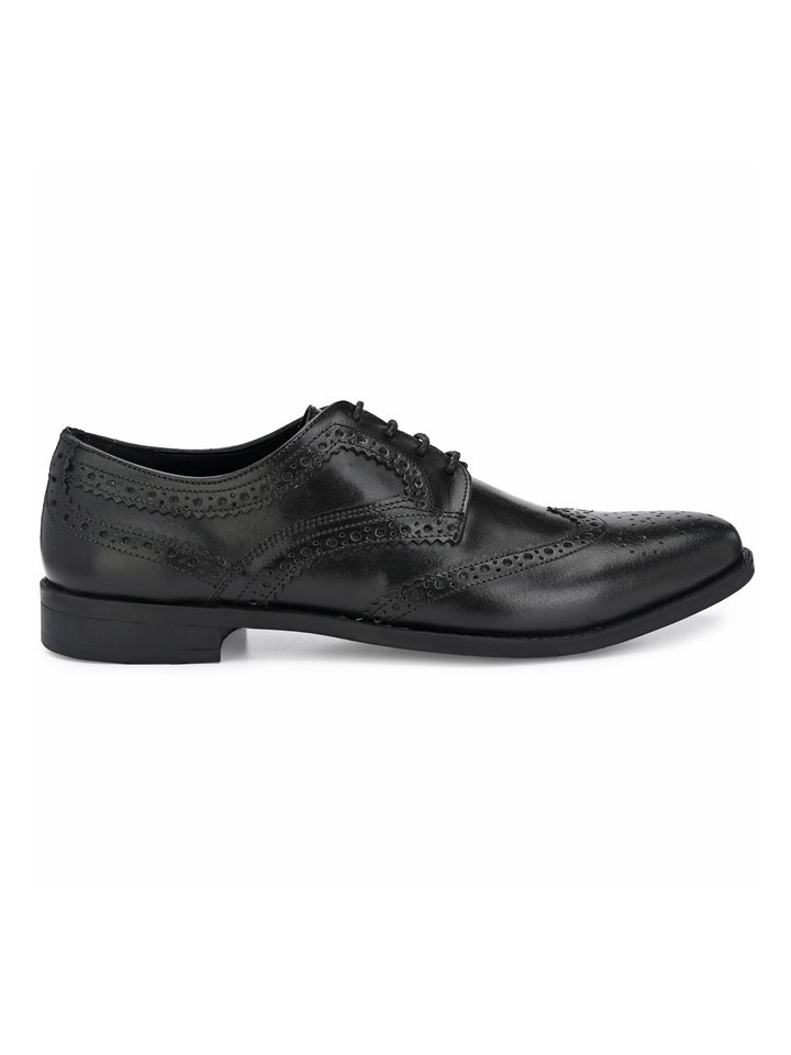 Men's Burnish Leather Lace up Formal Brogue Shoe
