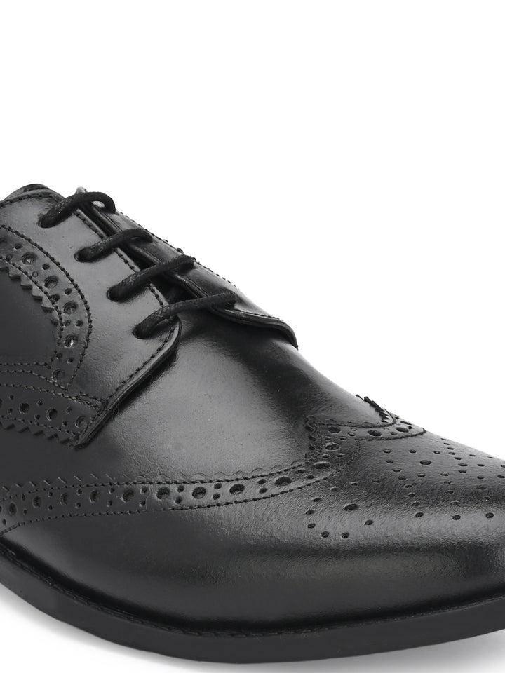 Men's Burnish Leather Lace up Formal Brogue Shoe