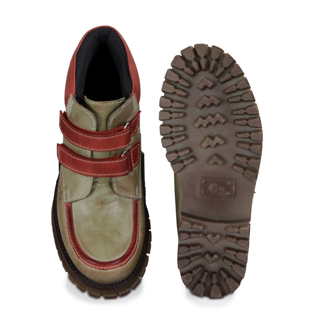 Burnish Leather Casual Boots for Boys/Girls