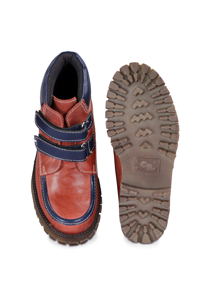 Burnish Leather Casual Boots for Boys/Girls