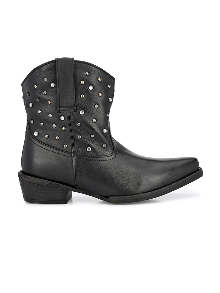 Women's Genuine Leather Half Ankle Boot