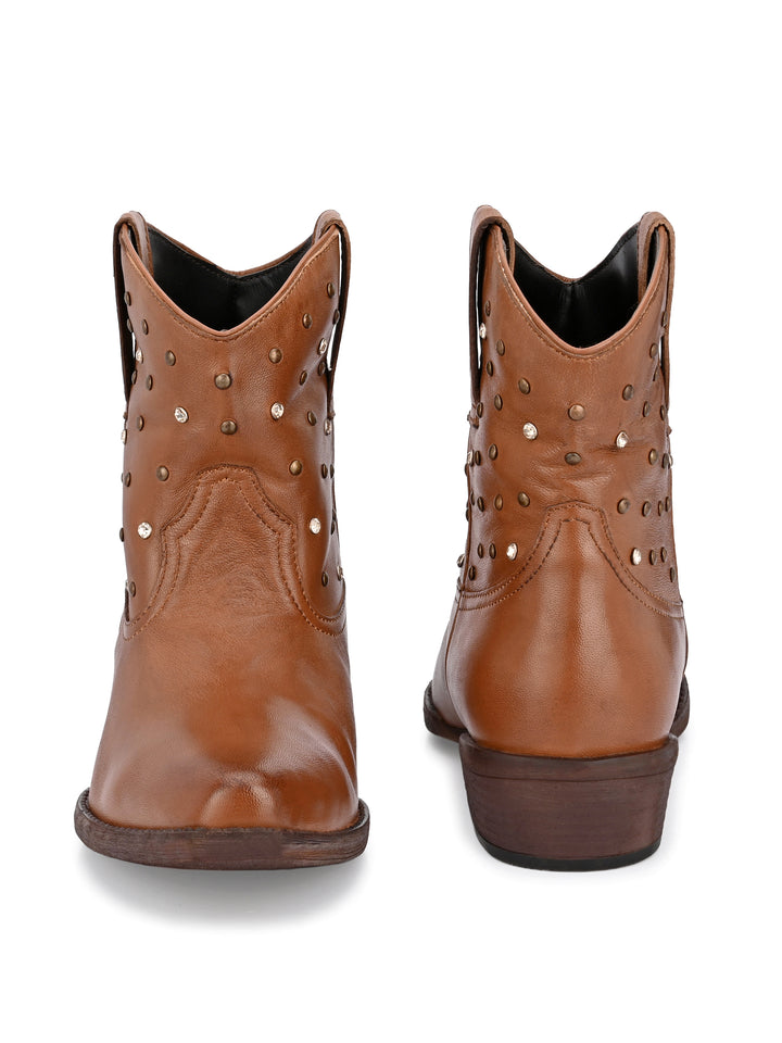 Women's Genuine Leather Half Ankle Boot