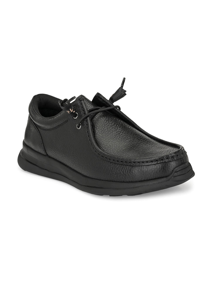 Men's Milled Leather Fancy Lace Up Casual Shoes