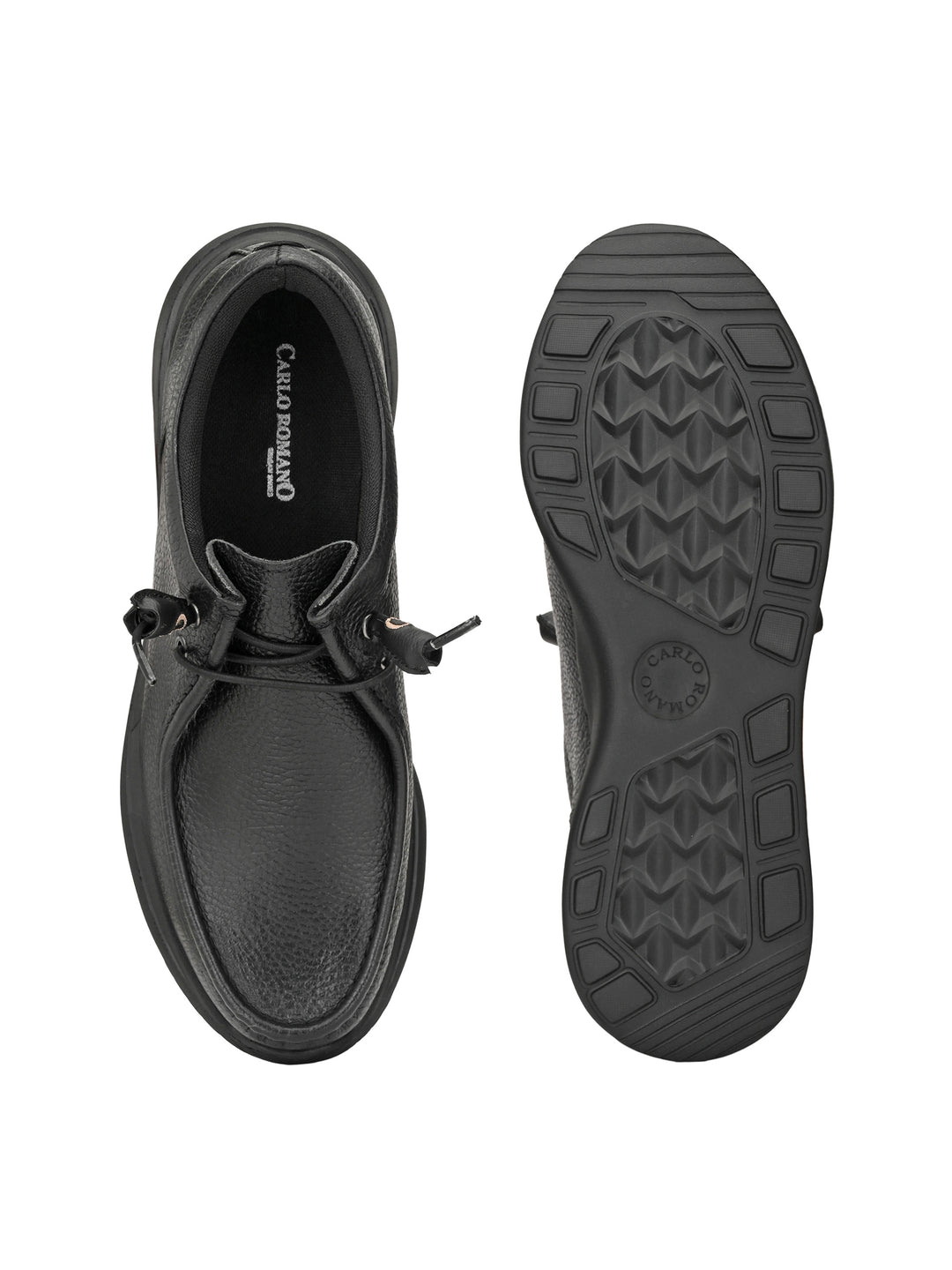 Men's Milled Leather Fancy Lace Up Casual Shoes