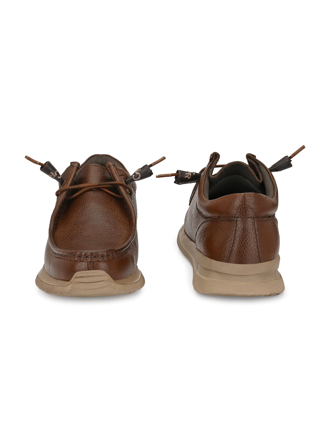 Men's Milled Leather Fancy Lace Up Casual Shoes