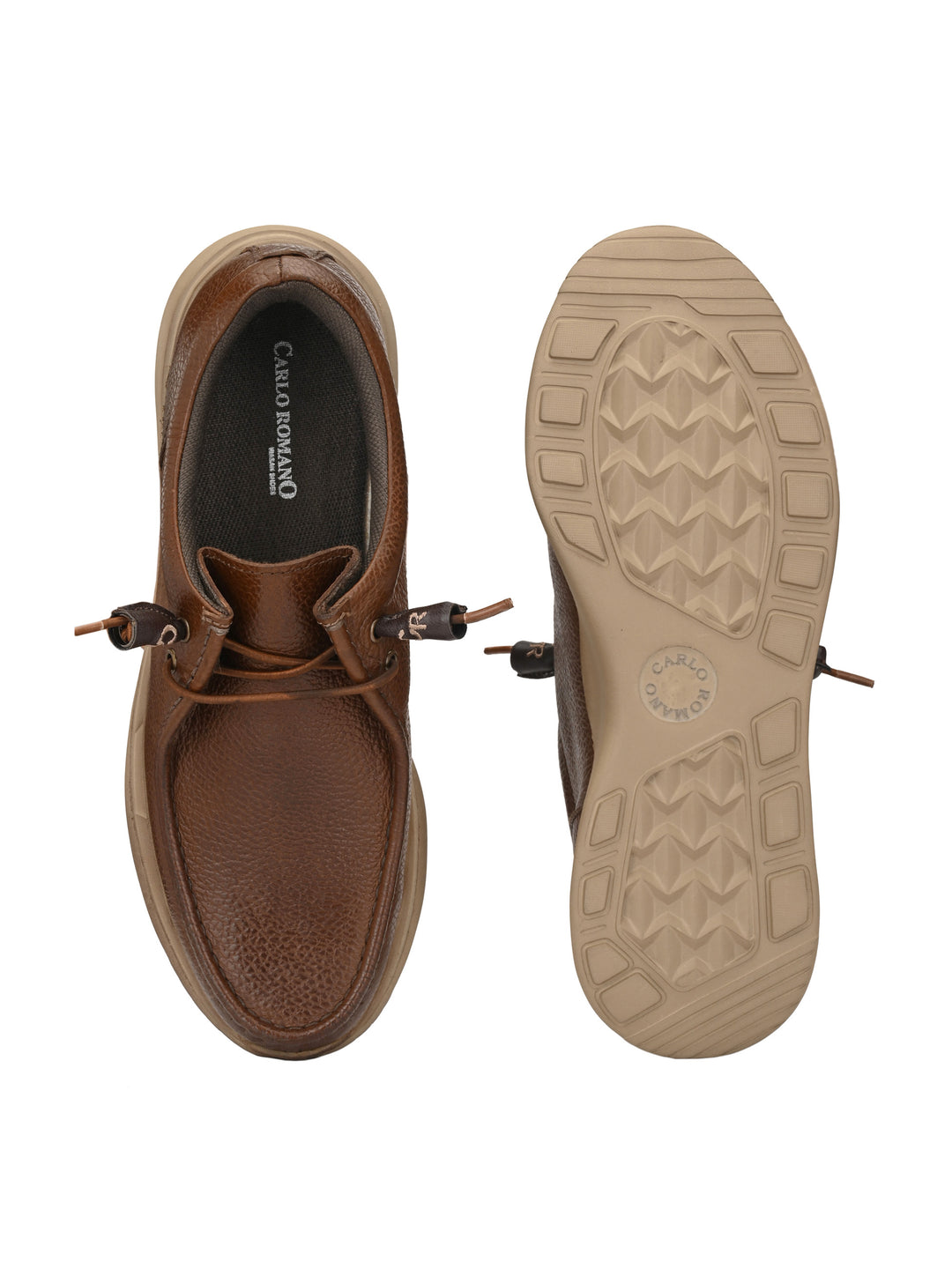 Men's Milled Leather Fancy Lace Up Casual Shoes