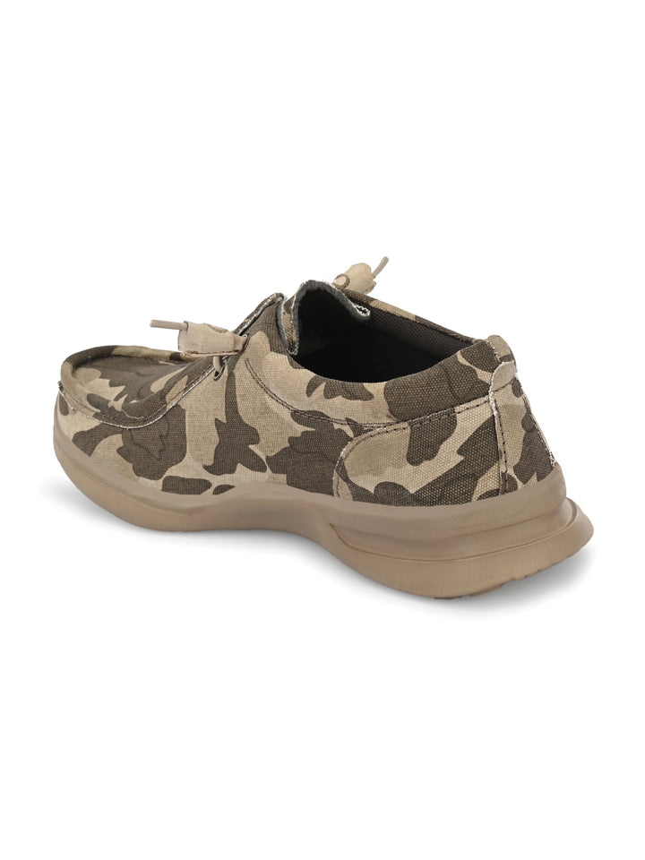 Men's Canvas Fancy Lace Up Casual Shoes