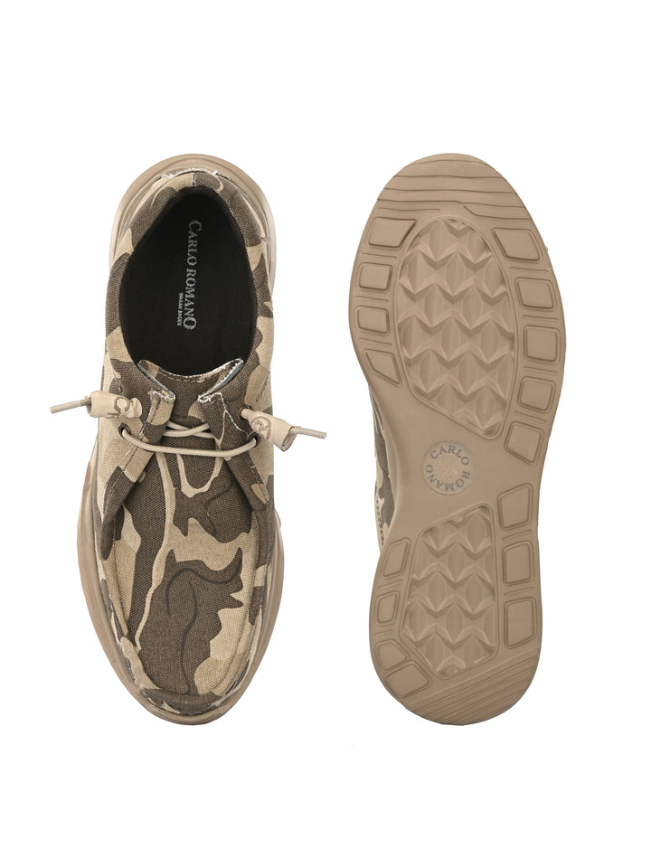 Men's Canvas Fancy Lace Up Casual Shoes