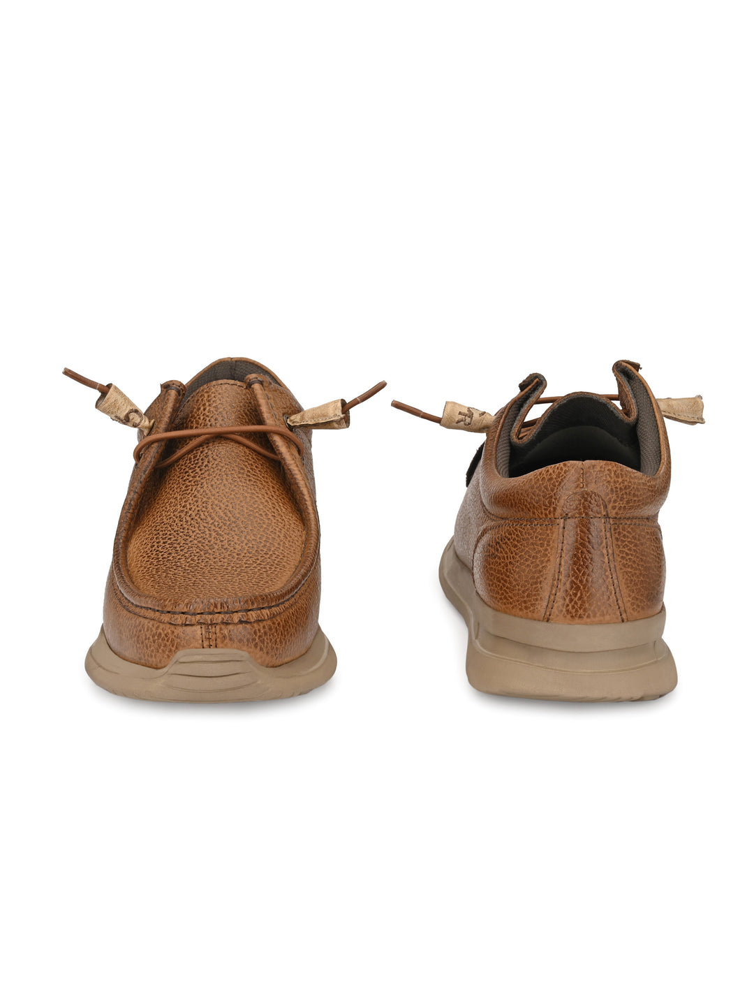 Men's Milled Leather Fancy Lace Up Casual Shoes