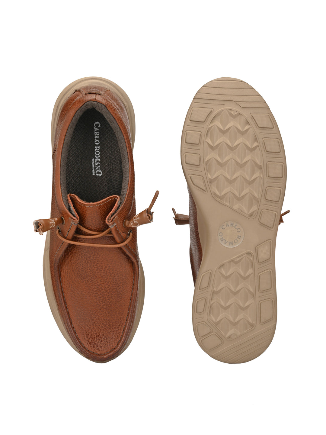 Men's Milled Leather Fancy Lace Up Casual Shoes