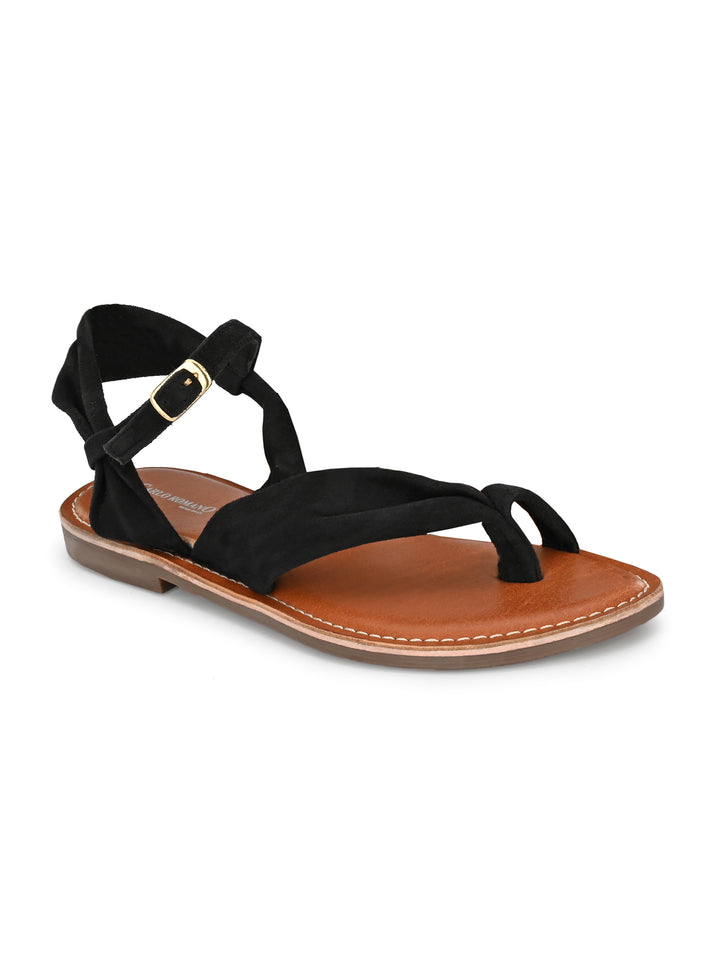 Women's Genuine Leather Flat Sandal