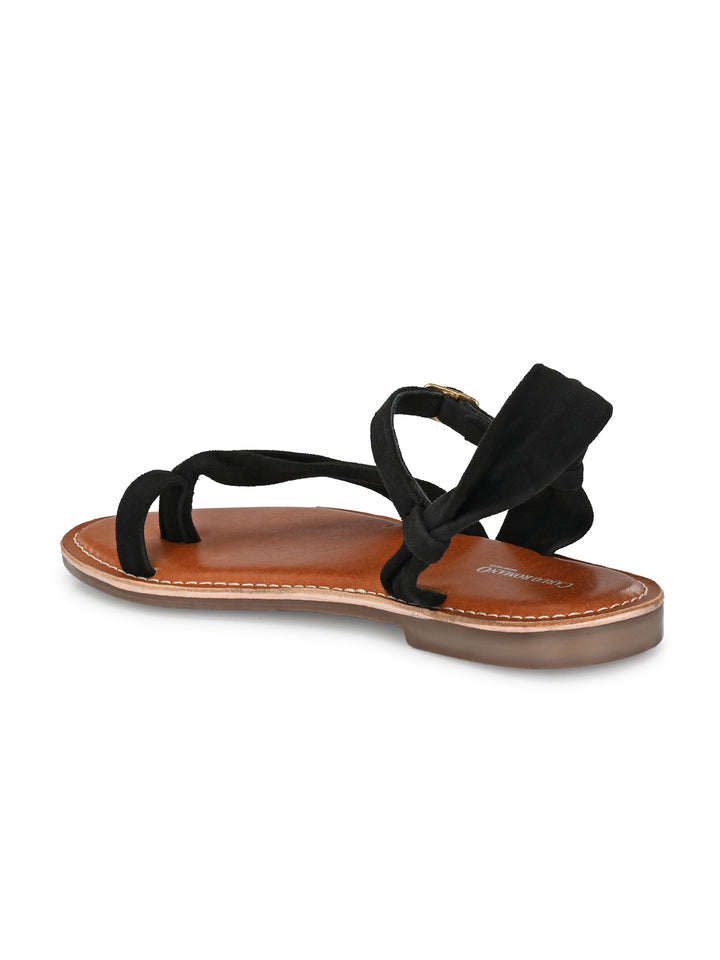 Women's Genuine Leather Flat Sandal
