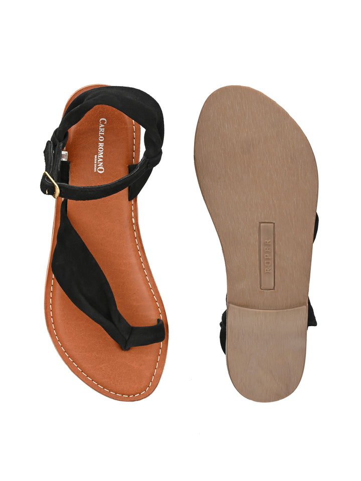 Women's Genuine Leather Flat Sandal