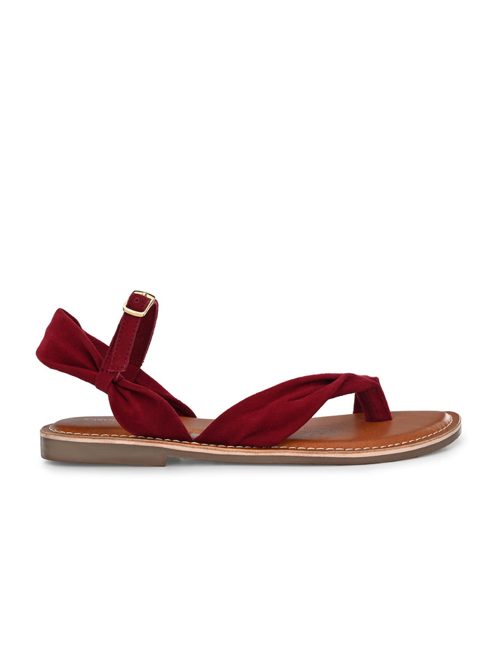 Women's Genuine Leather Flat Sandal