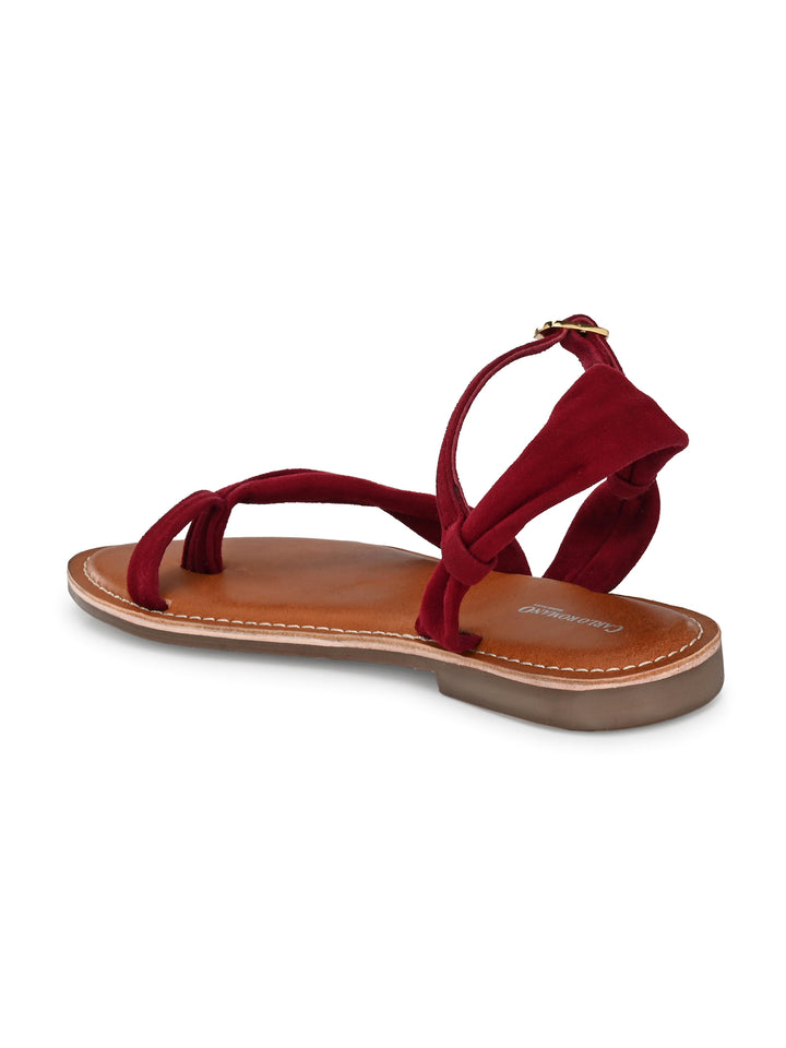 Women's Genuine Leather Flat Sandal