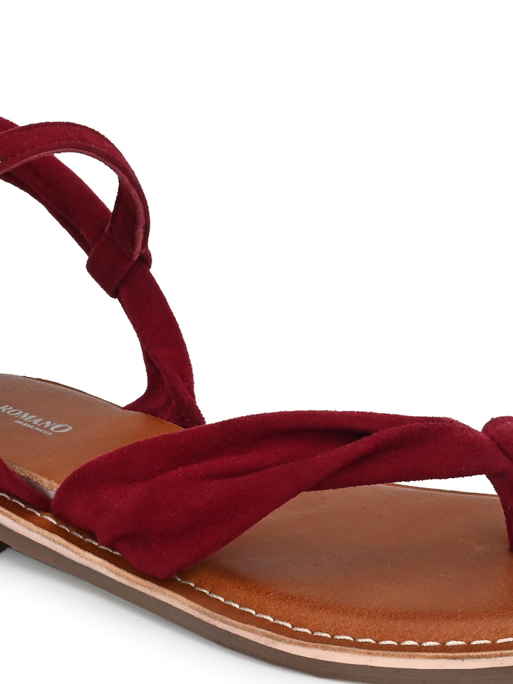 Women's Genuine Leather Flat Sandal