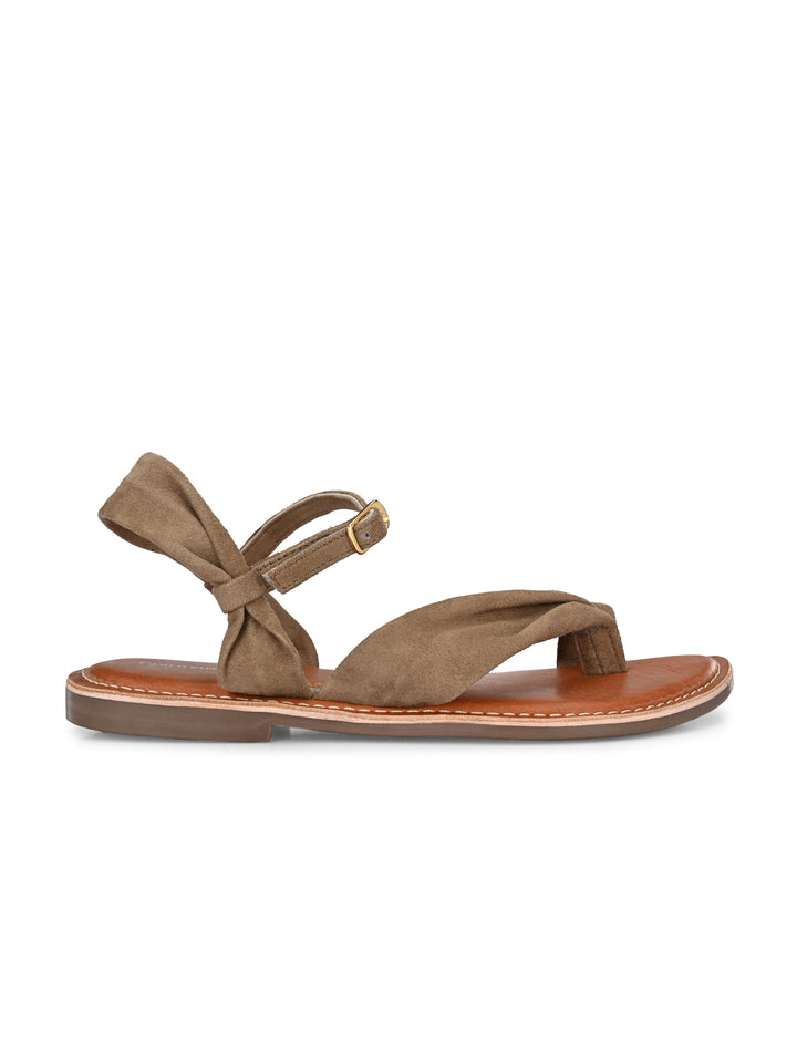 Women's Genuine Leather Flat Sandal