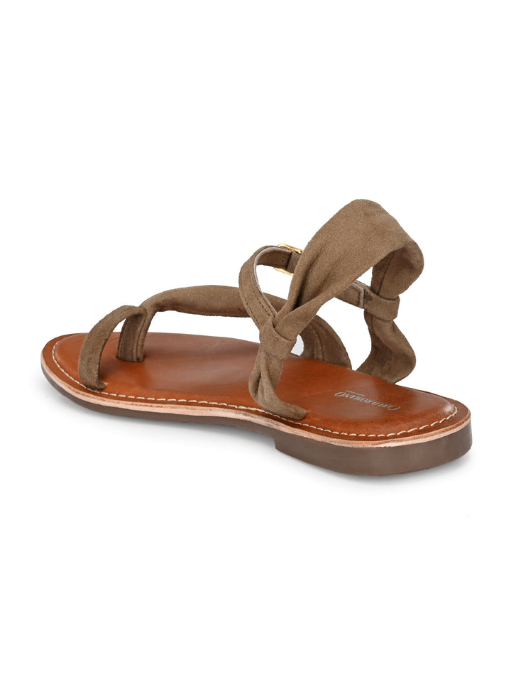 Women's Genuine Leather Flat Sandal