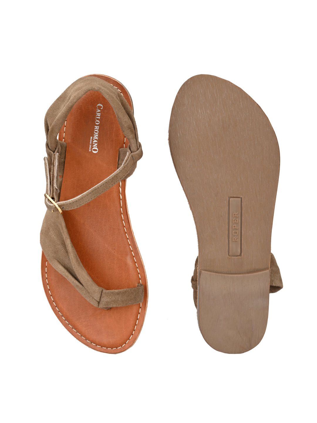 Women's Genuine Leather Flat Sandal