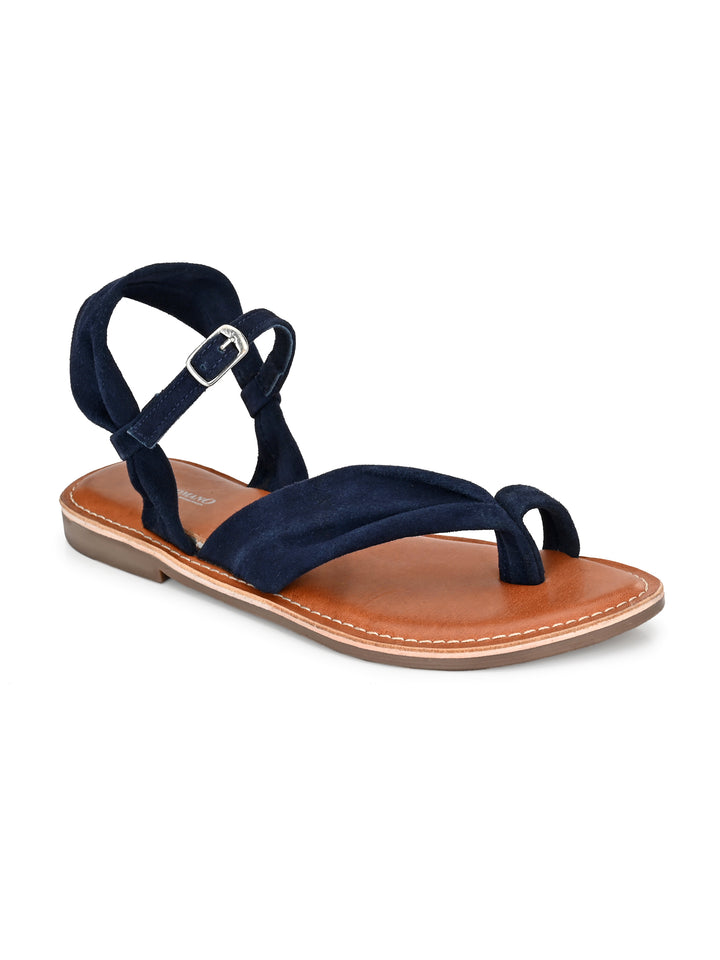 Women's Genuine Leather Flat Sandal