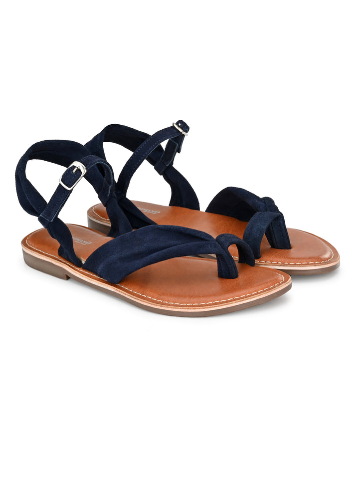 Women's Genuine Leather Flat Sandal