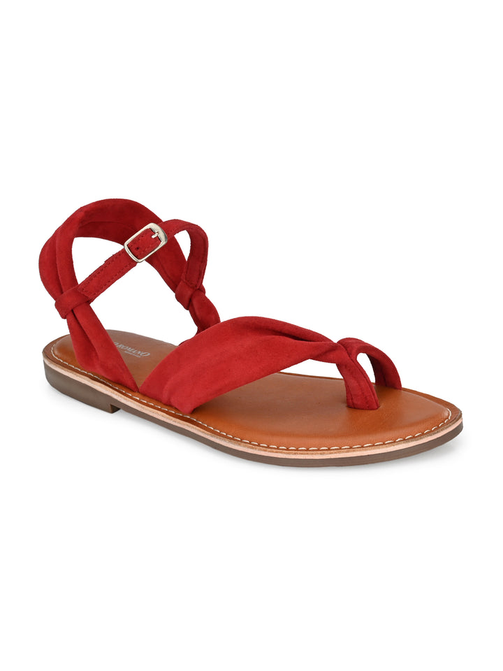 Women's Genuine Leather Flat Sandal