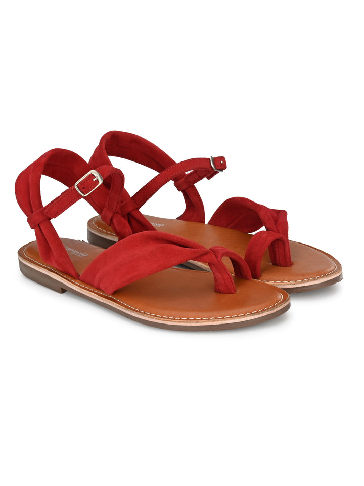 Women's Genuine Leather Flat Sandal