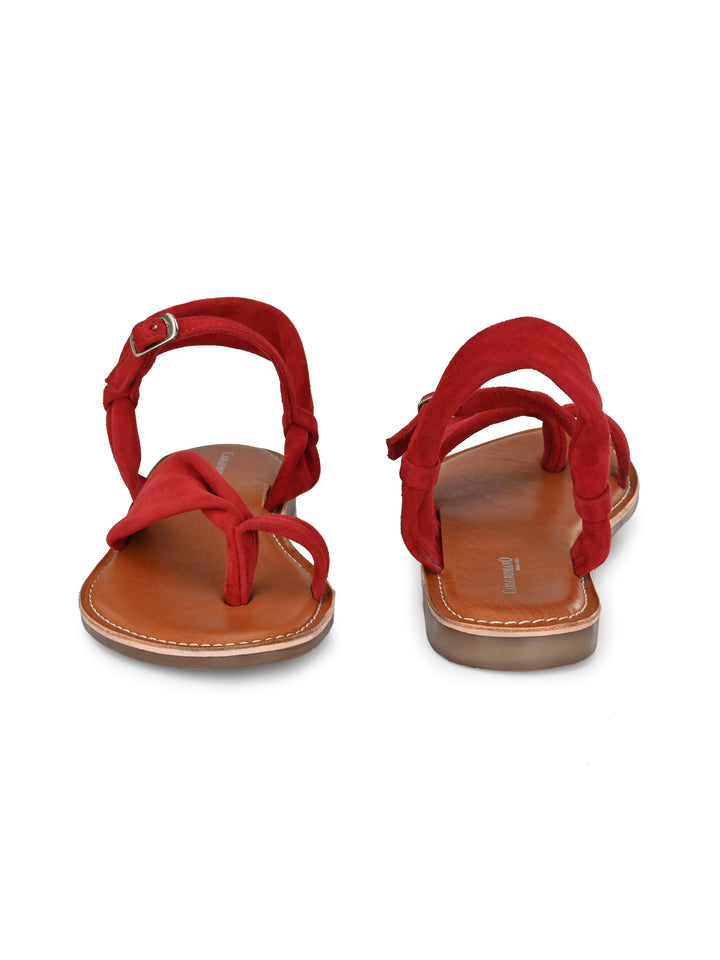 Women's Genuine Leather Flat Sandal