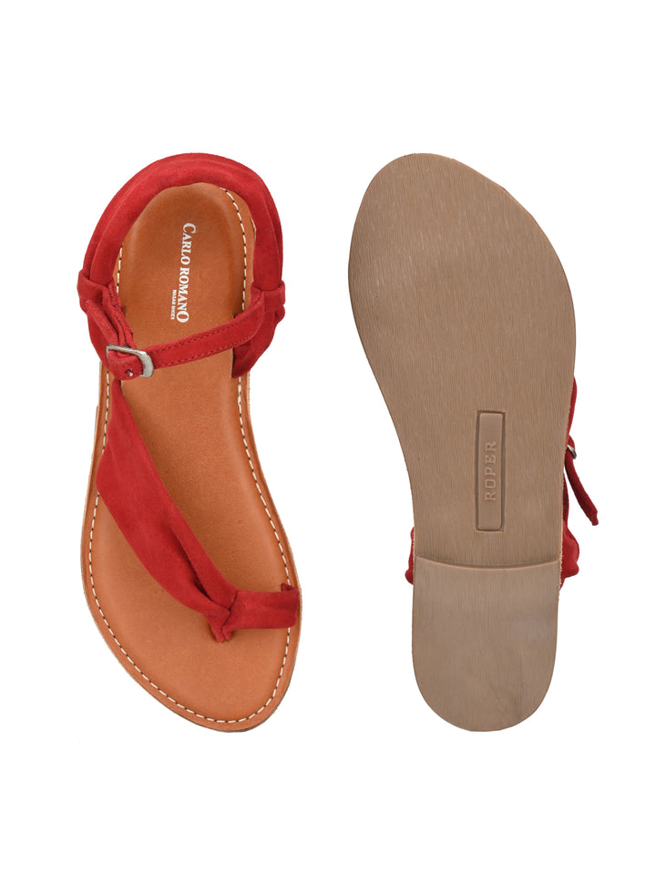 Women's Genuine Leather Flat Sandal
