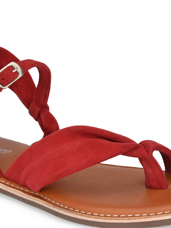 Women's Genuine Leather Flat Sandal
