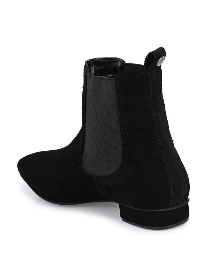 Women's Genuine Suede Leather Ankle Boots