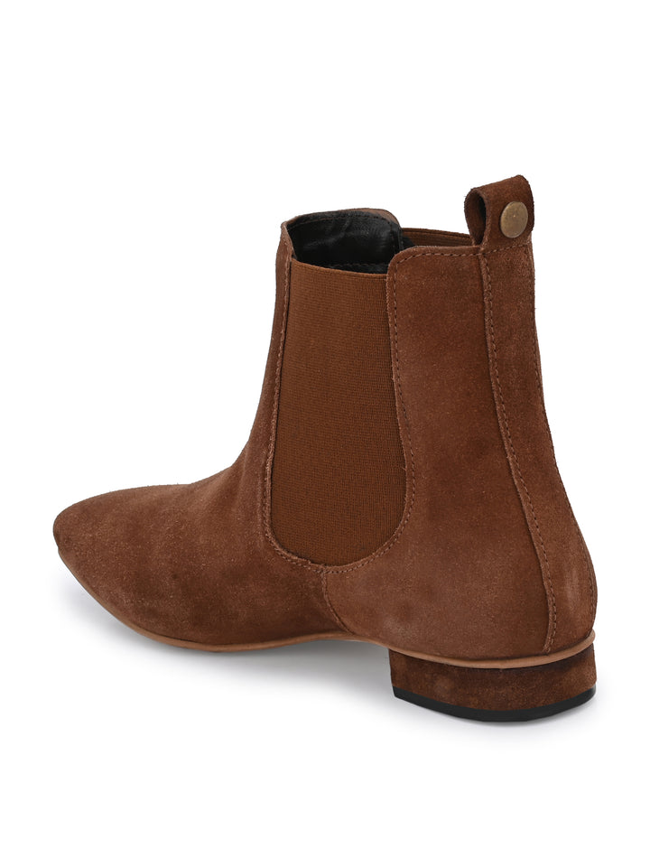 Women's Genuine Suede Leather Ankle Boots