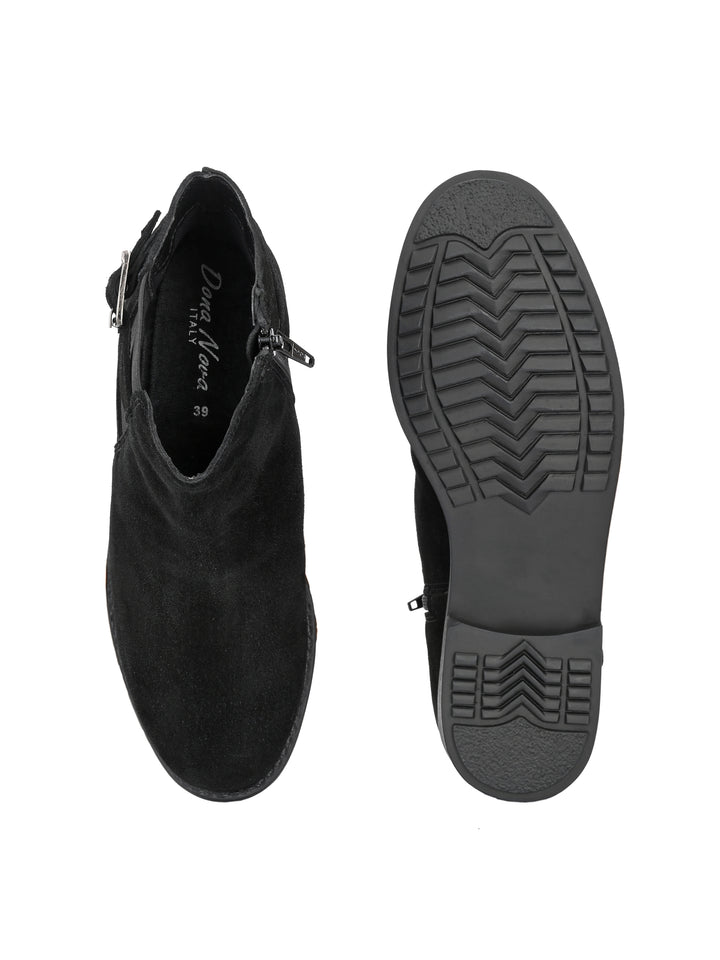 Dona Nova By Carlo Romano Women's Genuine Suede Leather Ankle Boot