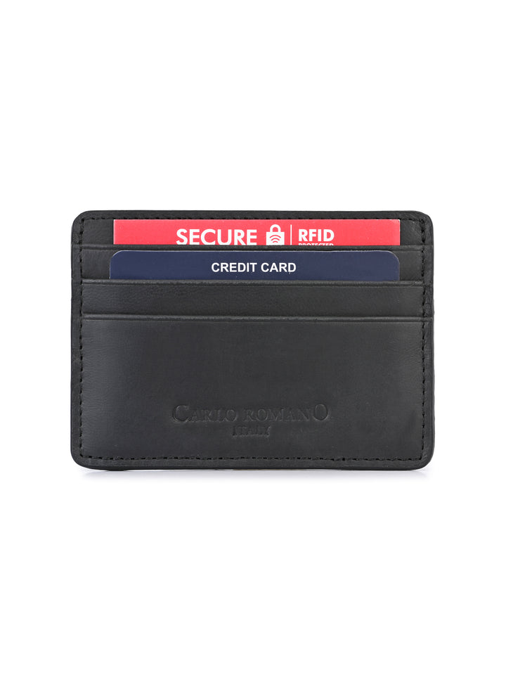 CARLO ROMANO BY WASAN SHOES GENUINE LEATHER / RFID SECURE CARD CASE