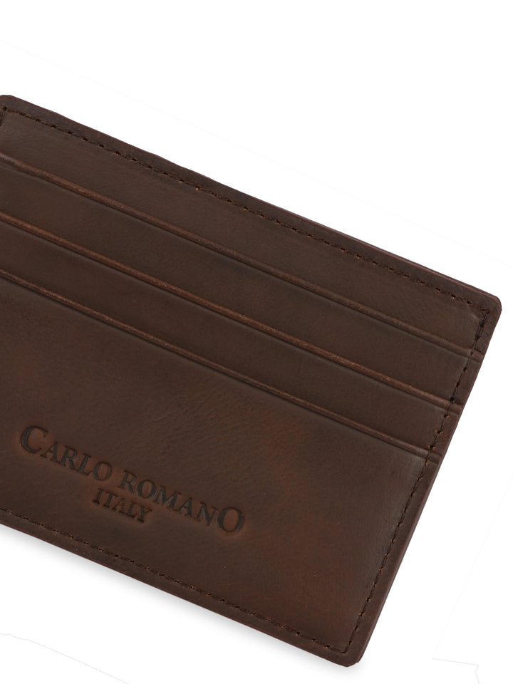 CARLO ROMANO BY WASAN SHOES GENUINE LEATHER / RFID SECURE CARD CASE