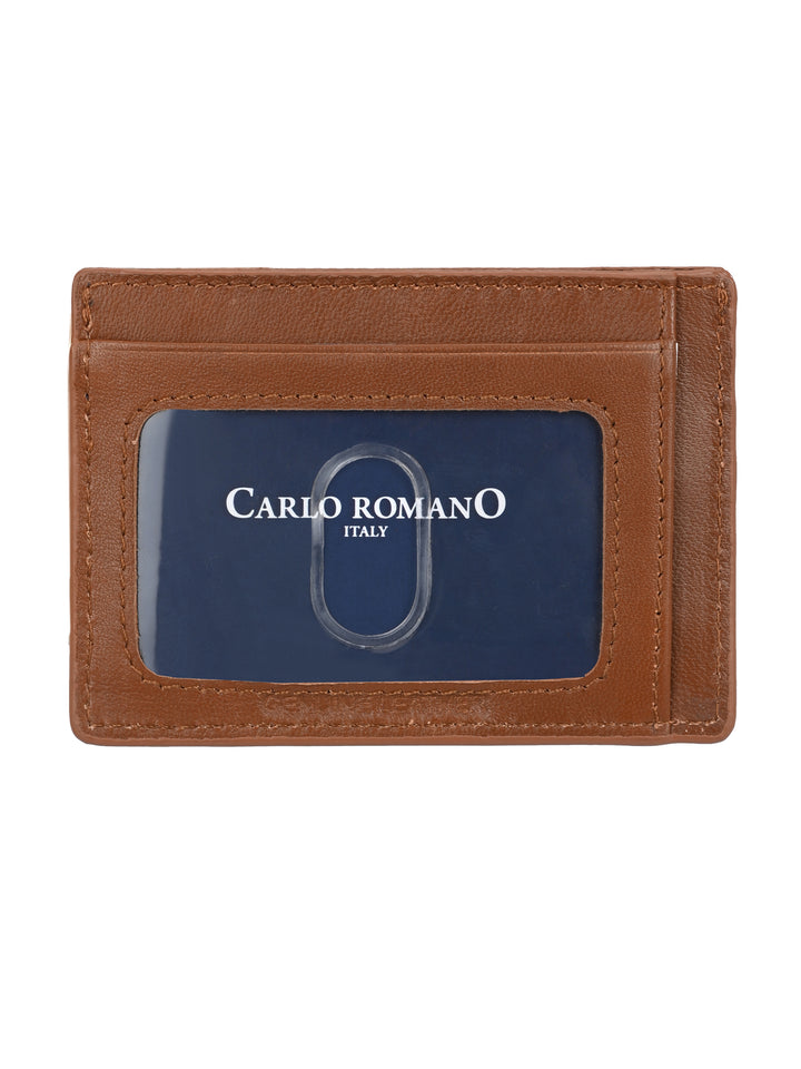 CARLO ROMANO BY WASAN SHOES GENUINE LEATHER / RFID SECURE CARD CASE