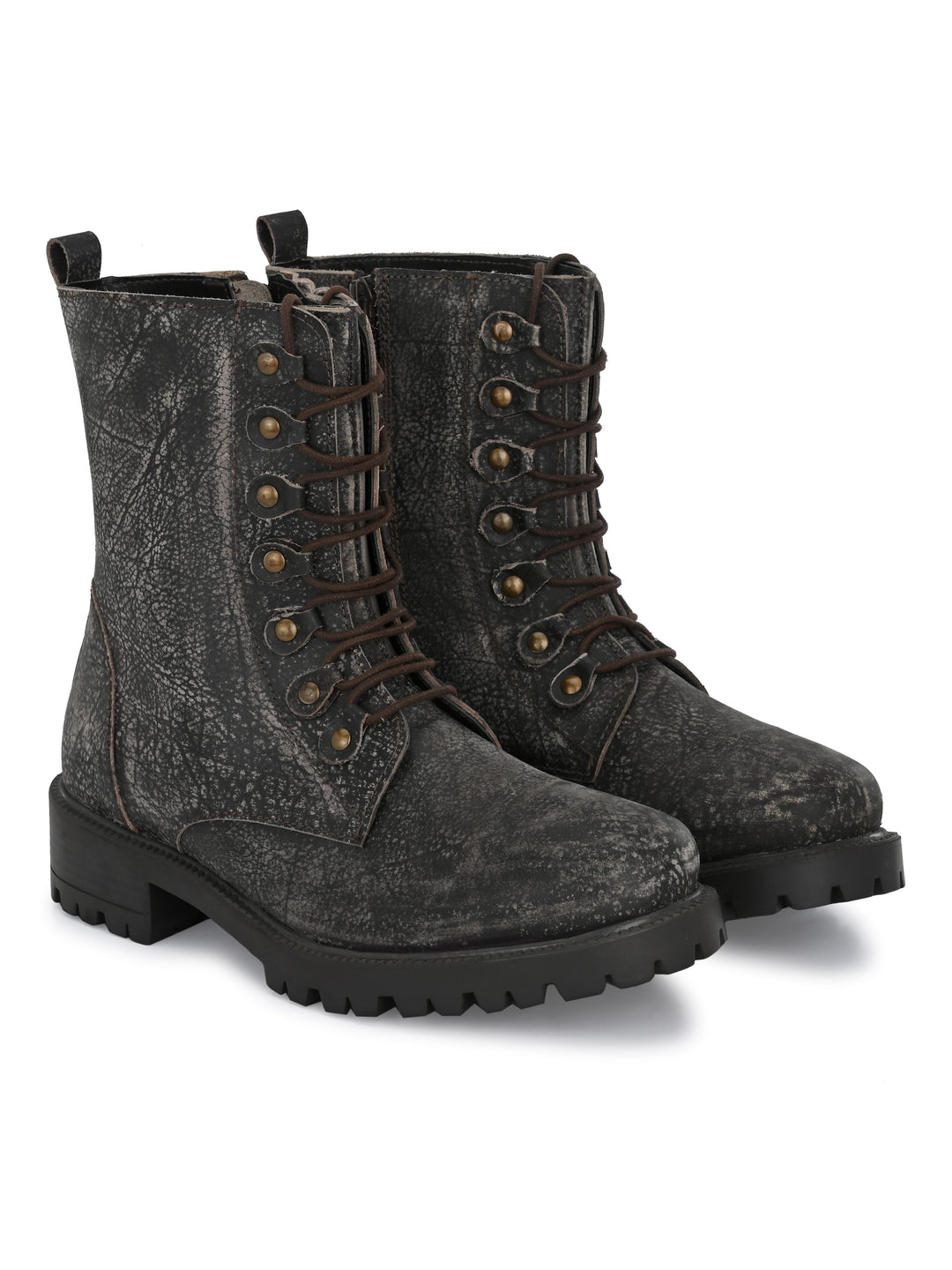 Dona Nova By Carlo Romano Women's Genuine Rub Off Leather Ankle Boot